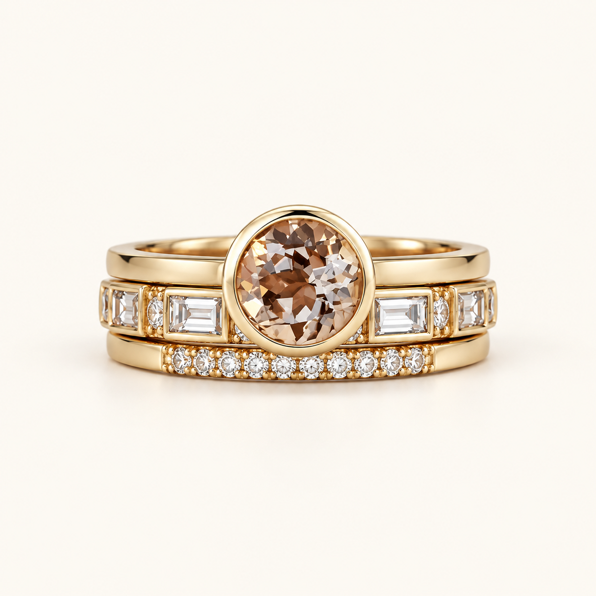 Women's Ring Set with Set Stone Accents
