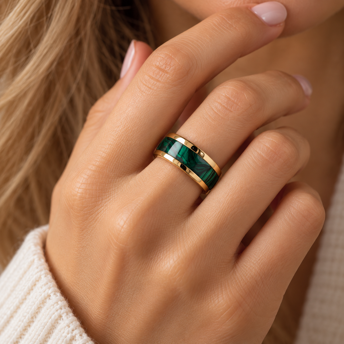 Women's Statement Ring with Oval Center Stone and Clear Setting