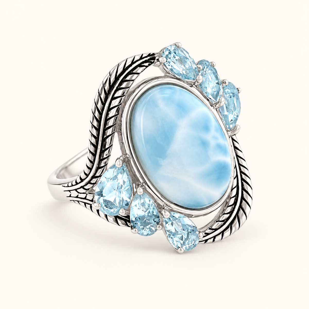 Women’s Two-Stone Ring with Contrasting Center Stones