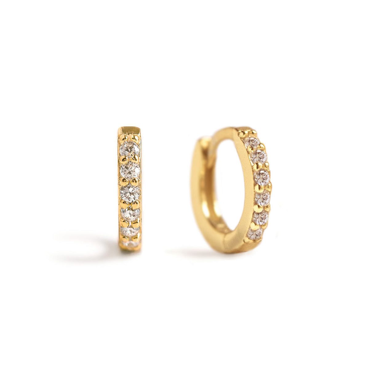 Pave - Sparkling Huggie Earrings