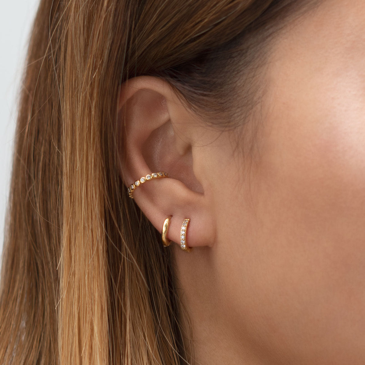 Pave - Sparkling Huggie Earrings