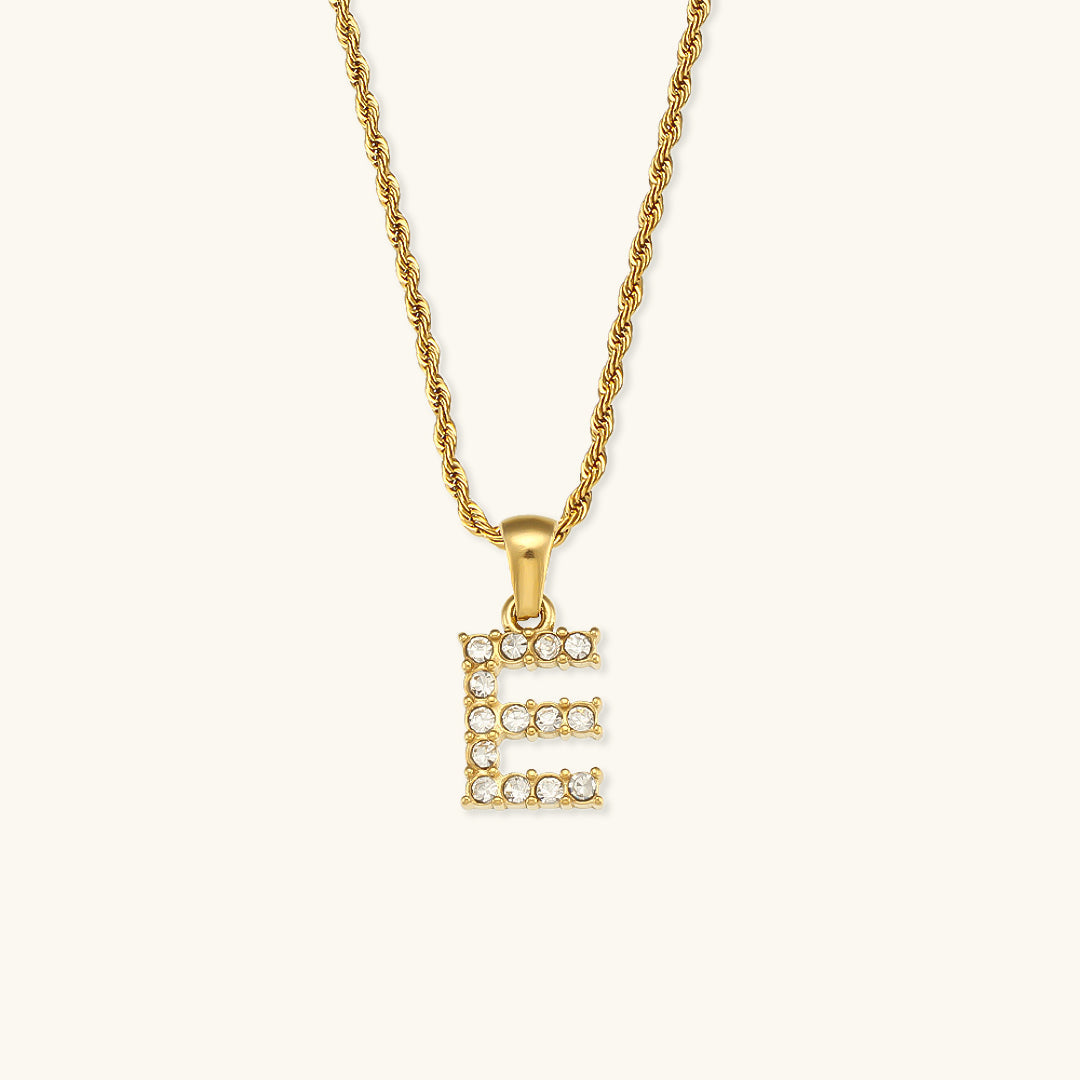 Maeve - Necklace with diamonds and letter initials