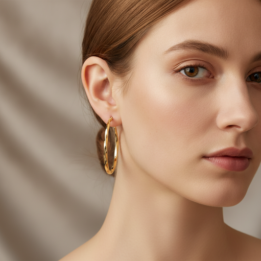 Enola – Vintage Hoop Earrings in Rose Gold