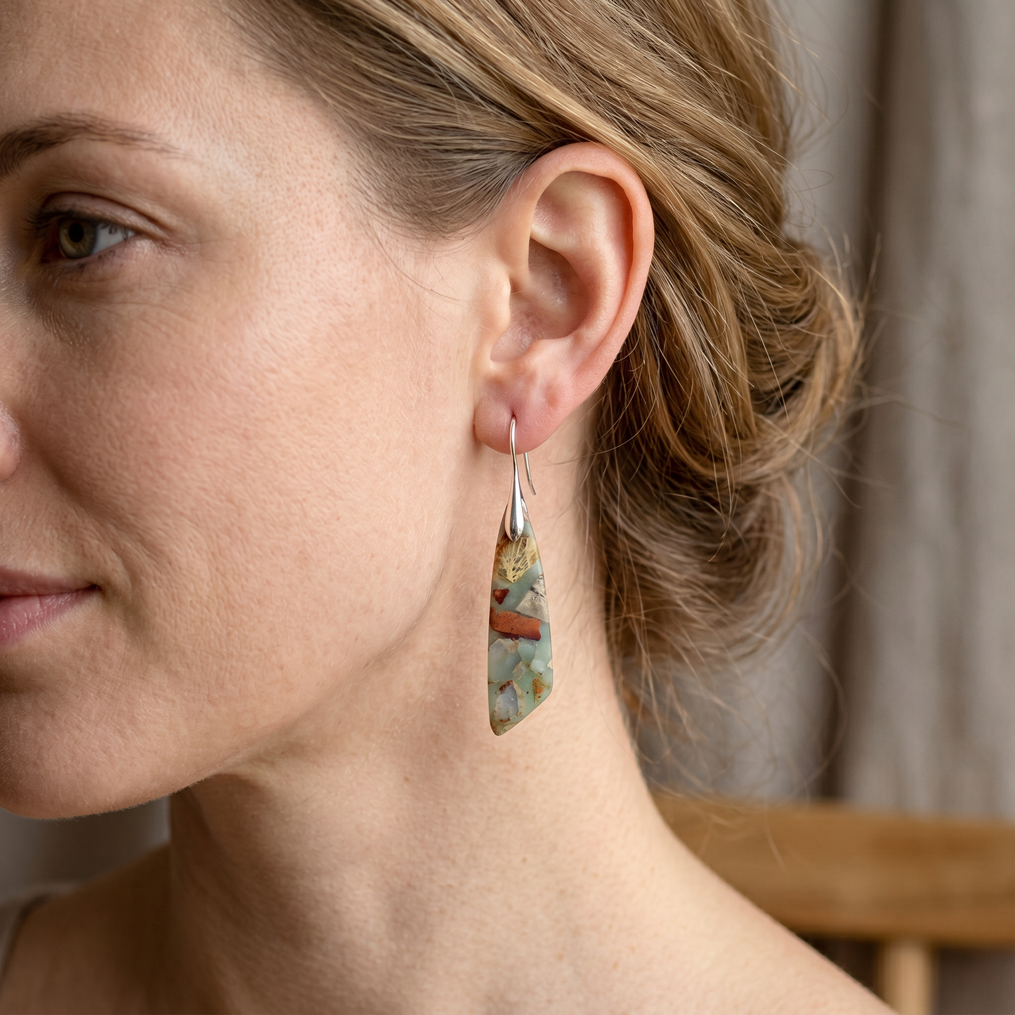 Gaia – Vintage Earrings with Natural Stone