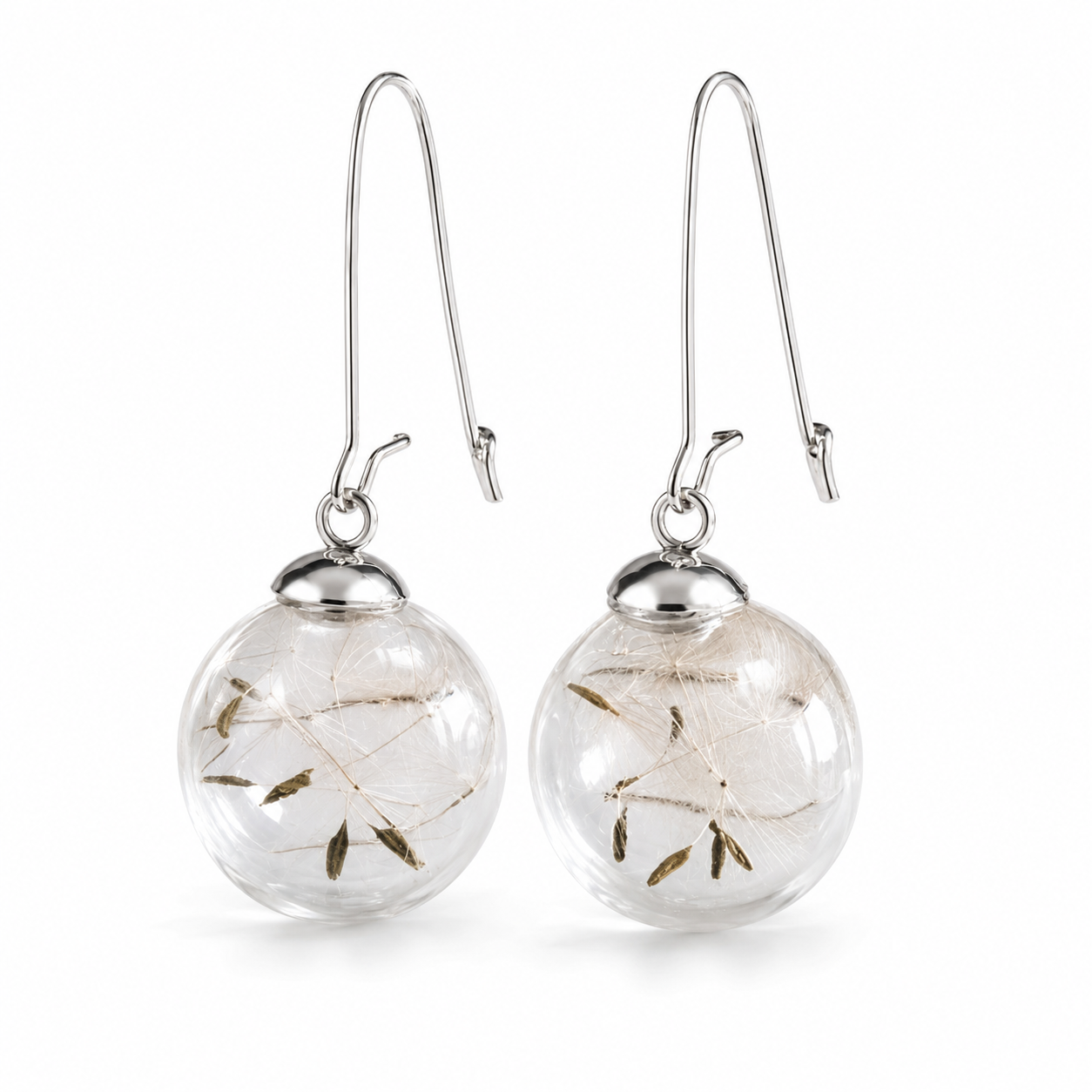 Liora – Silver earrings with dandelion motif