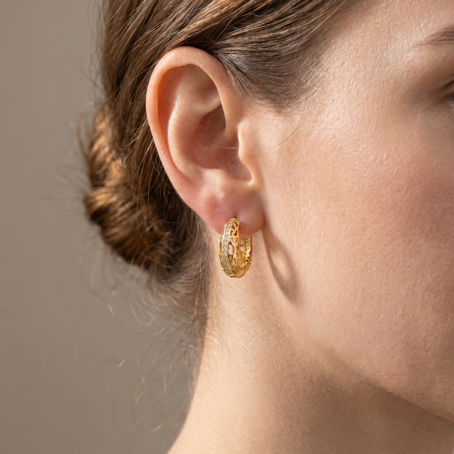 Lara - Stylish Mandala Gold Drop Earrings