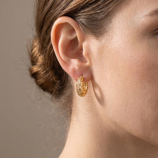 Lara - Stylish Mandala Gold Drop Earrings