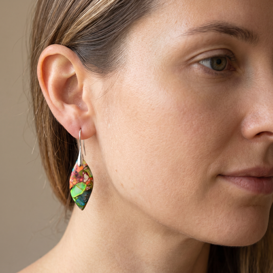 Soraya – Vintage Earrings with Colorful Stones