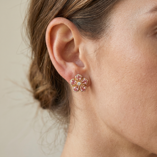 Callista – Earrings with Colorful Zircons in Silver