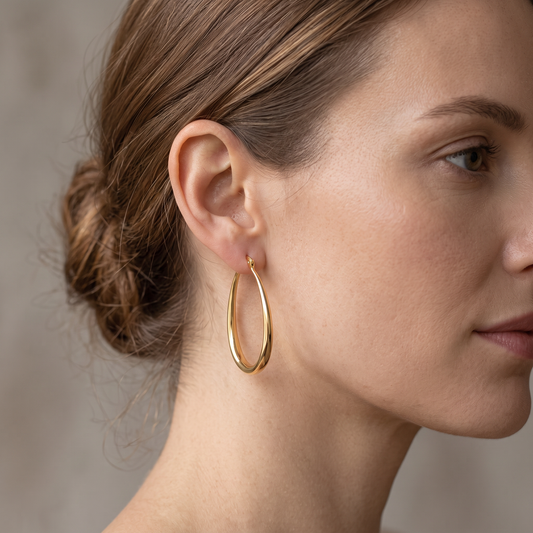 Elysse – Stylish Hoops in Gold