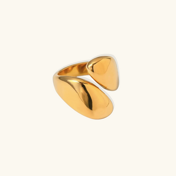 Women's Adjustable Open Ring with Organically Curved Design