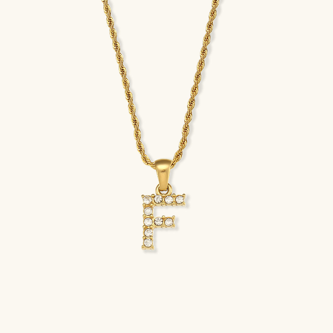 Maeve - Necklace with diamonds and letter initials
