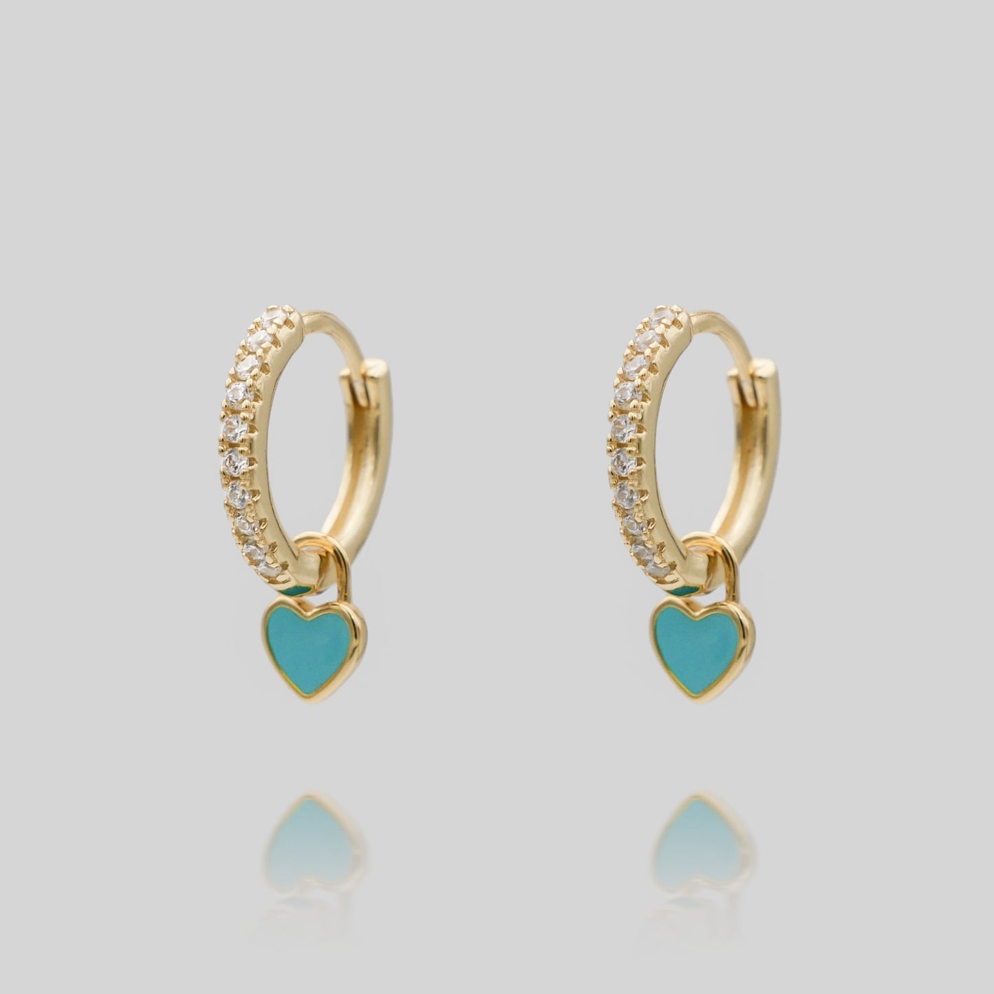 Gabby – Heart-Shaped Huggie Earrings