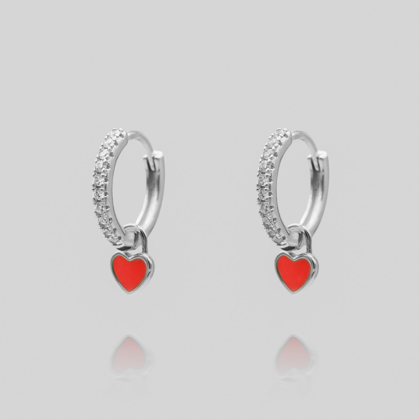Gabby – Heart-Shaped Huggie Earrings