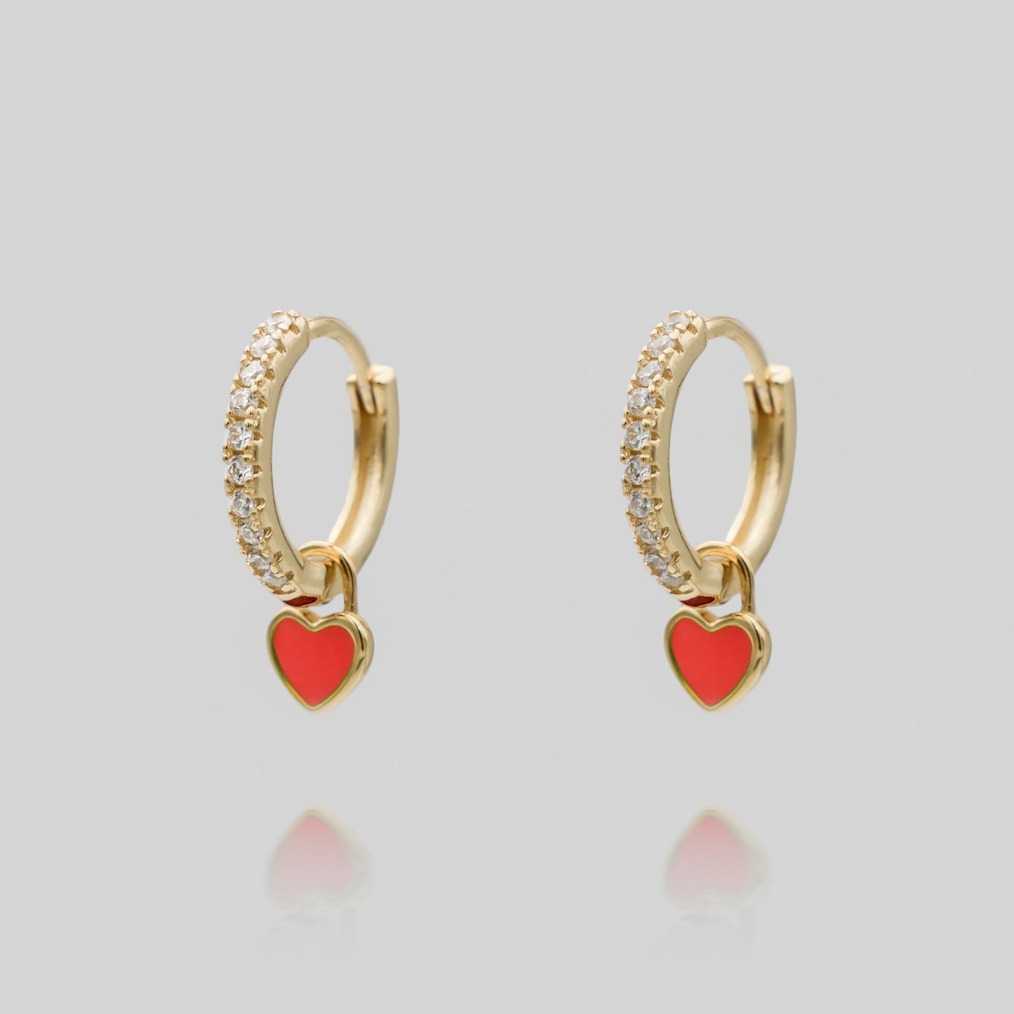 Gabby – Heart-Shaped Huggie Earrings
