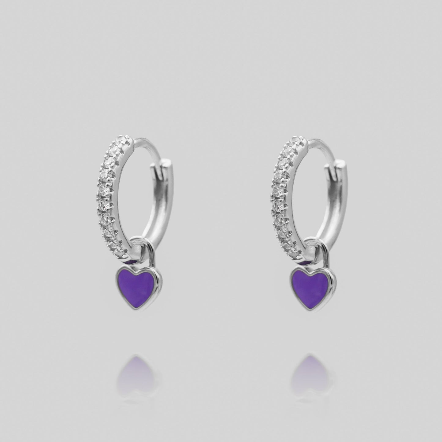 Gabby – Heart-Shaped Huggie Earrings