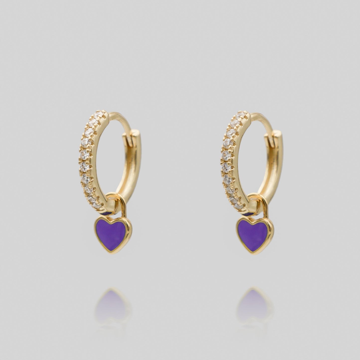 Gabby – Heart-Shaped Huggie Earrings