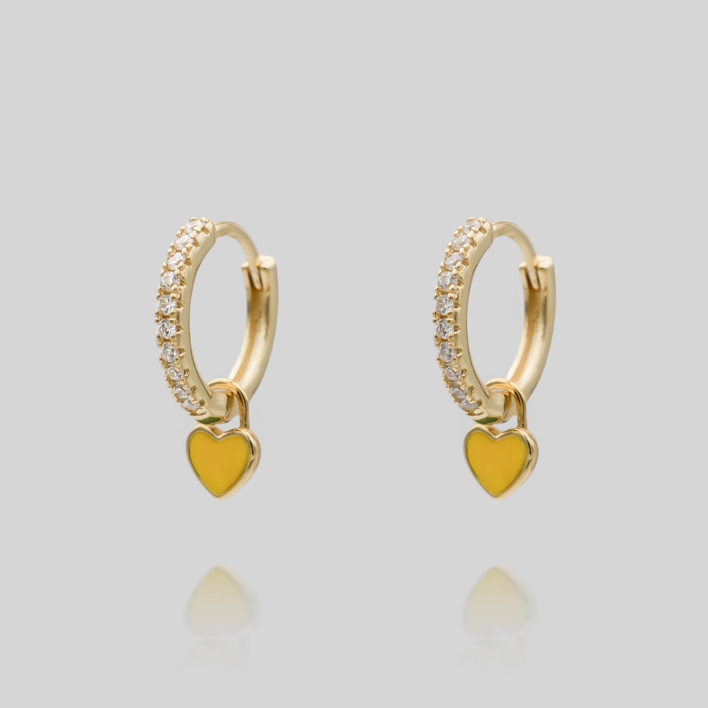 Gabby – Heart-Shaped Huggie Earrings