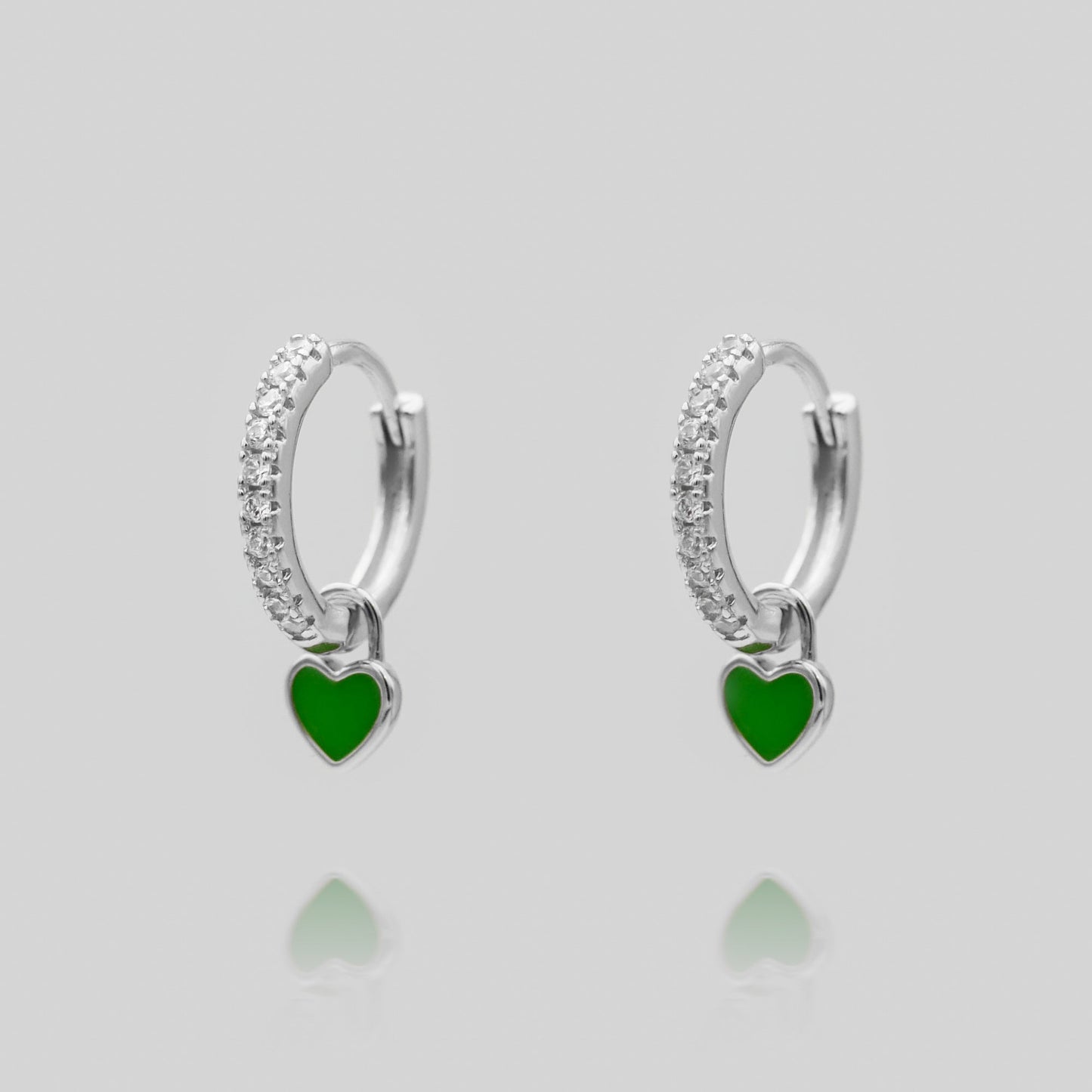 Gabby – Heart-Shaped Huggie Earrings