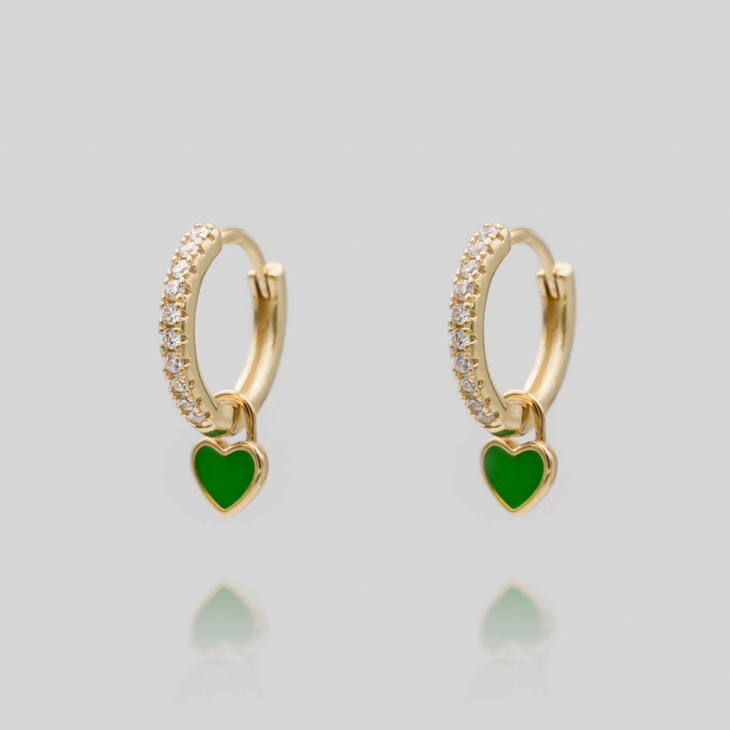 Gabby – Heart-Shaped Huggie Earrings
