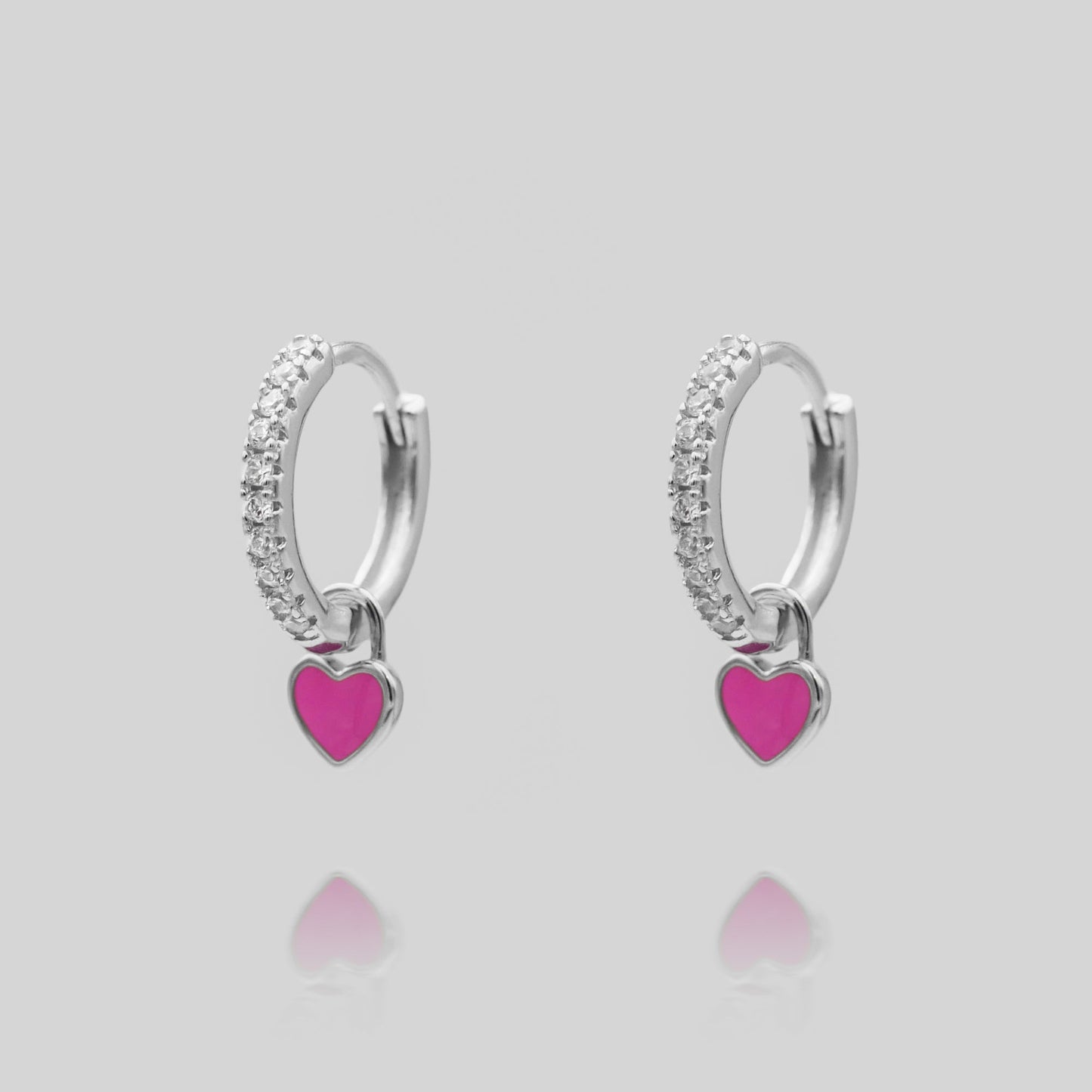 Gabby – Heart-Shaped Huggie Earrings