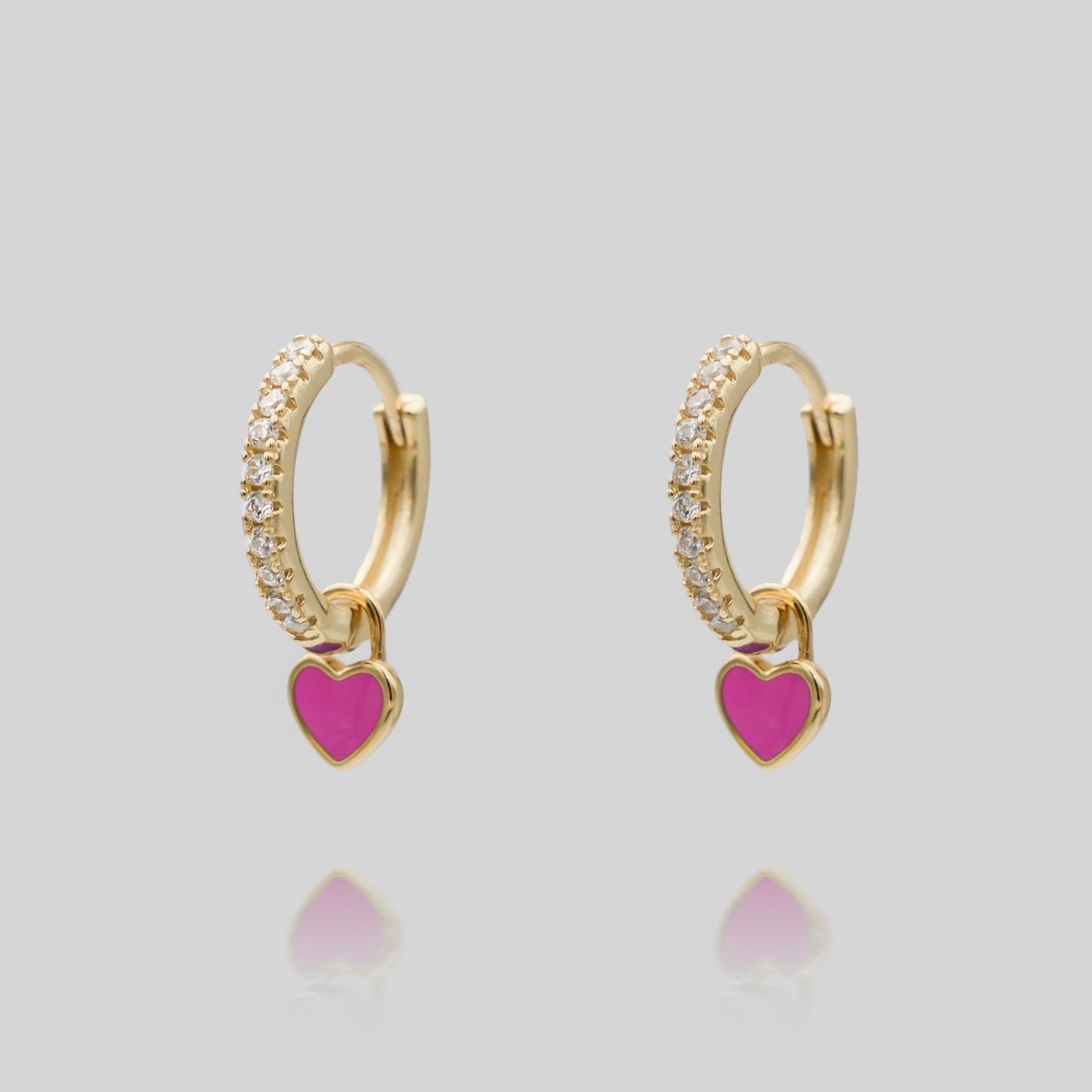 Gabby – Heart-Shaped Huggie Earrings