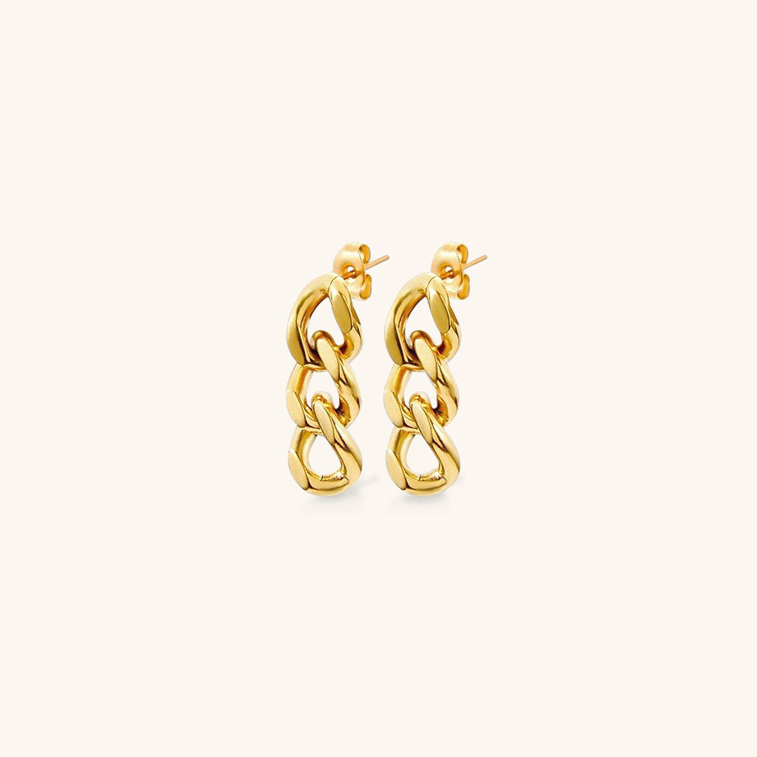 Lee - Earrings with Chain Design in Gold