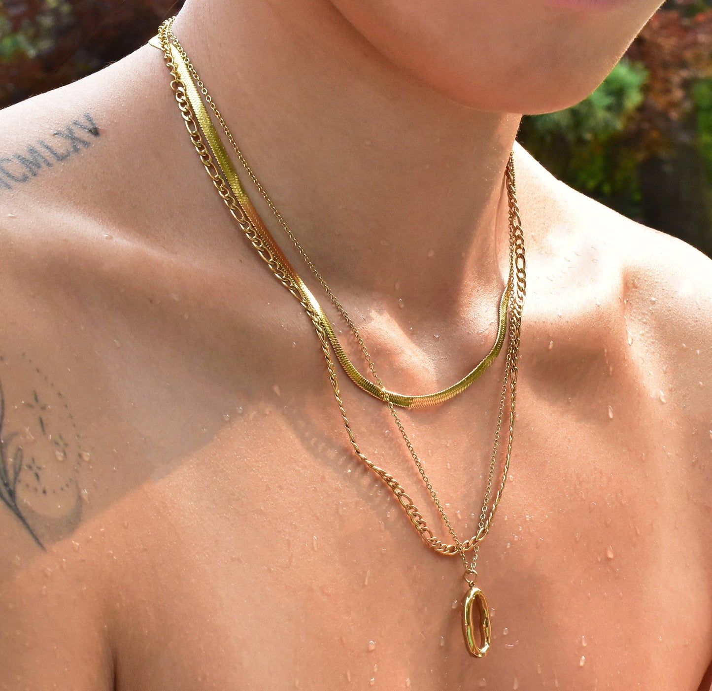 Lucienne - Elegant Gold Necklace in Snake Design