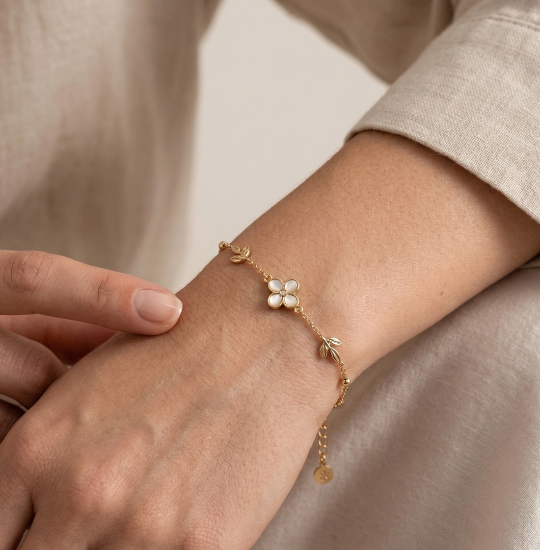 Floral Leaf Bracelet