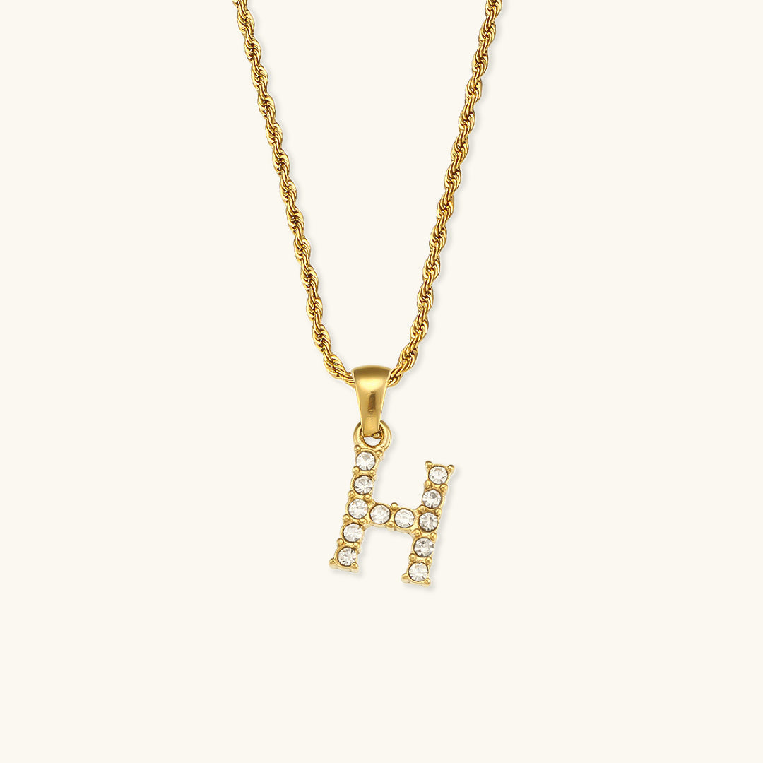 Maeve - Necklace with diamonds and letter initials