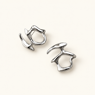 Women Abstract Earrings with Irregular Shape - Pair