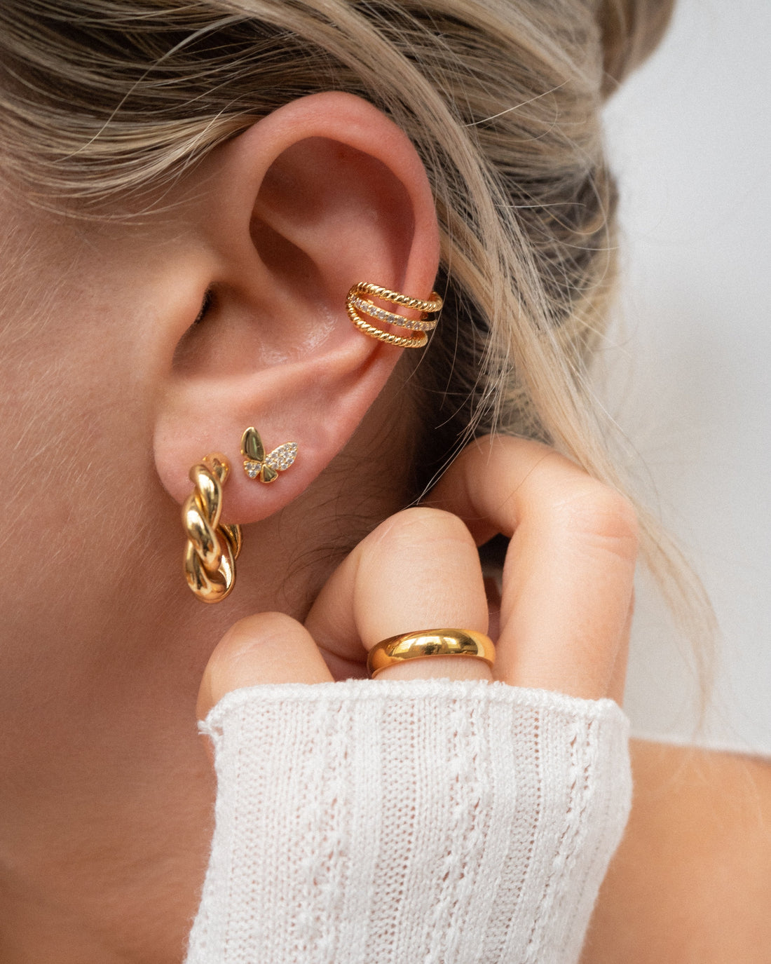 Pavé Butterfly Ear Studs