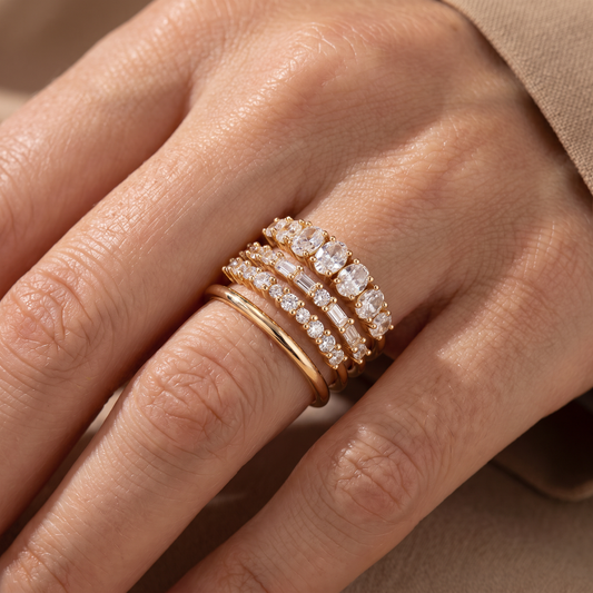 Elyna – Elegant Gold Rings with Zircon Stones