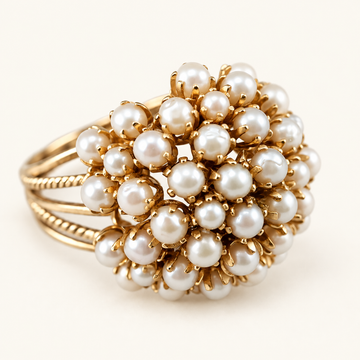 Alma – Elegant Ring with Beaded Detail