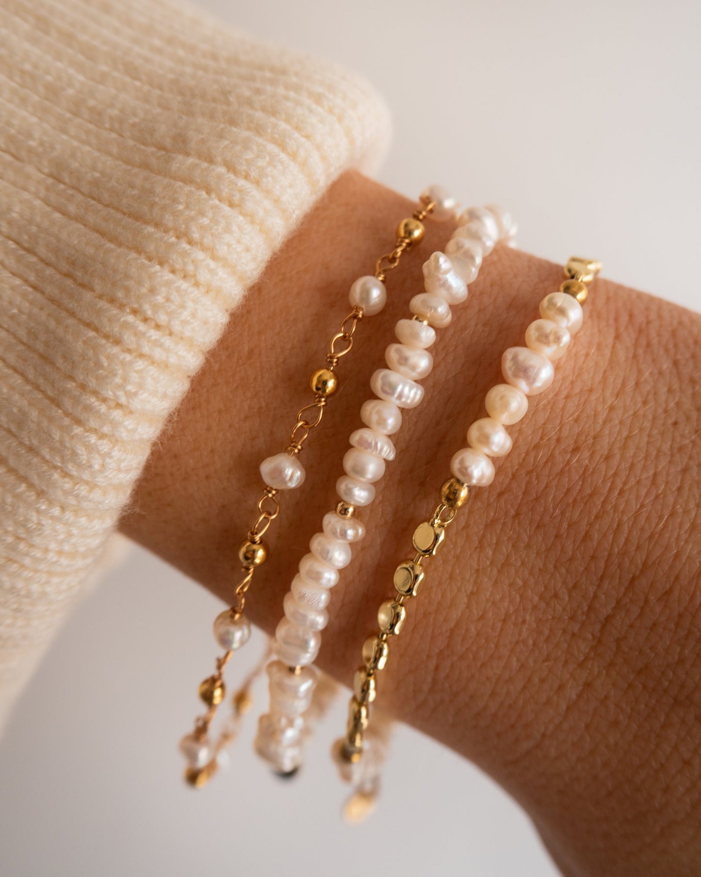 Siena - Disc Chain Pearl Bracelet