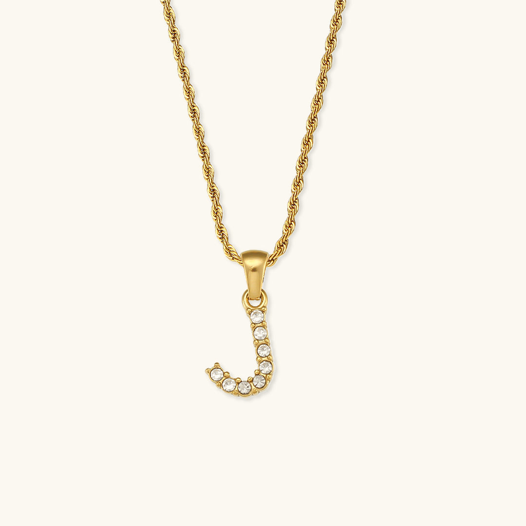 Maeve - Necklace with diamonds and letter initials