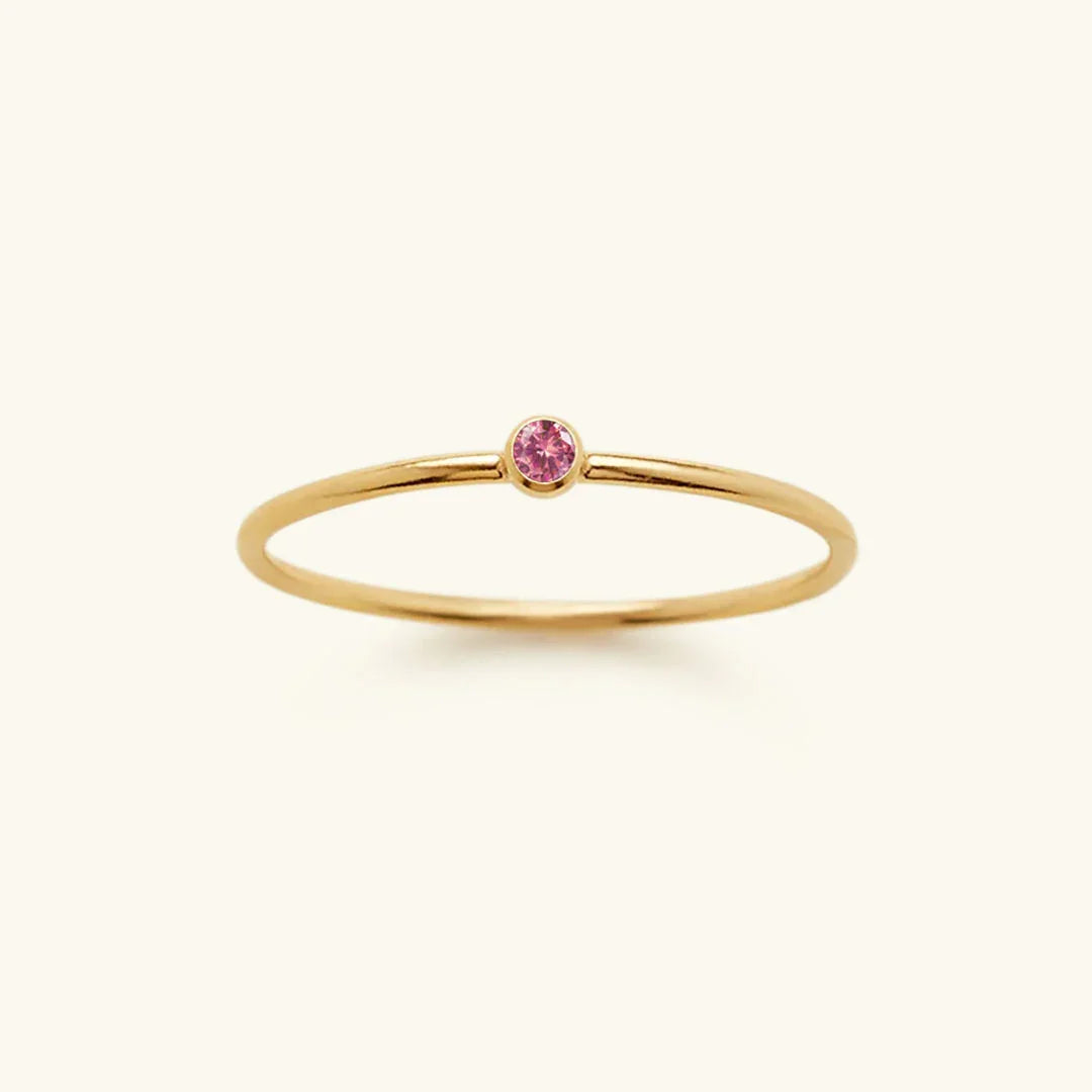 Women's Stacking Ring with Optional Birthstone