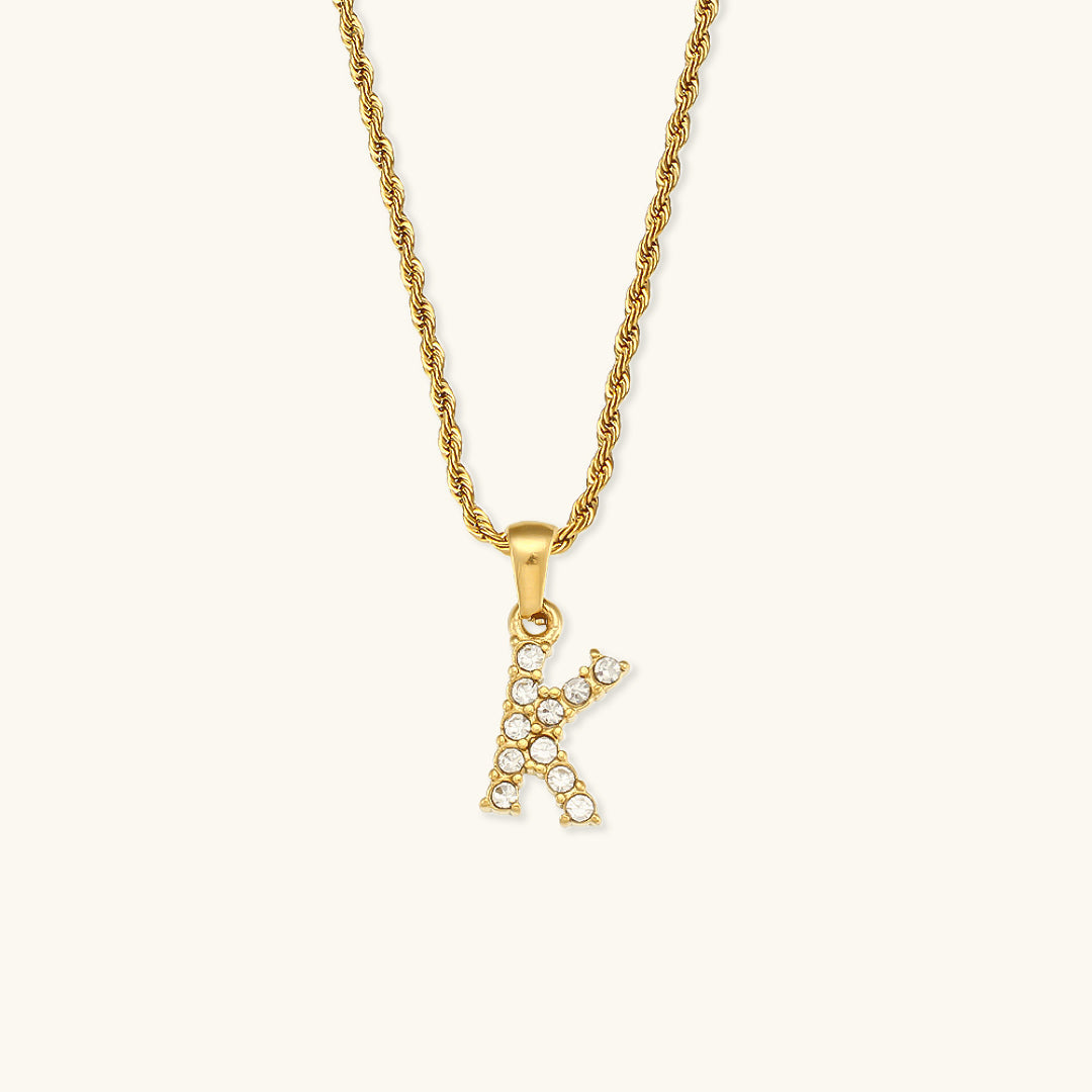 Maeve - Necklace with diamonds and letter initials