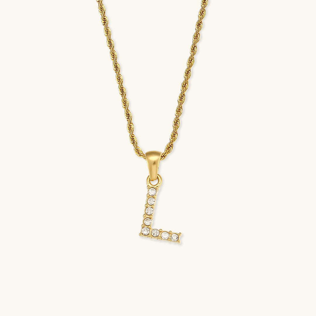 Maeve - Necklace with diamonds and letter initials