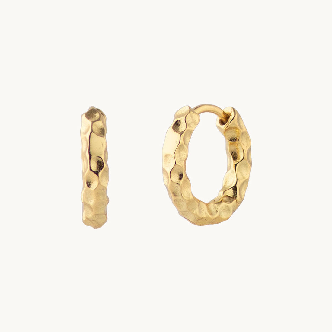 Women’s Hoops with Hammered Surface Details and Organic Shape