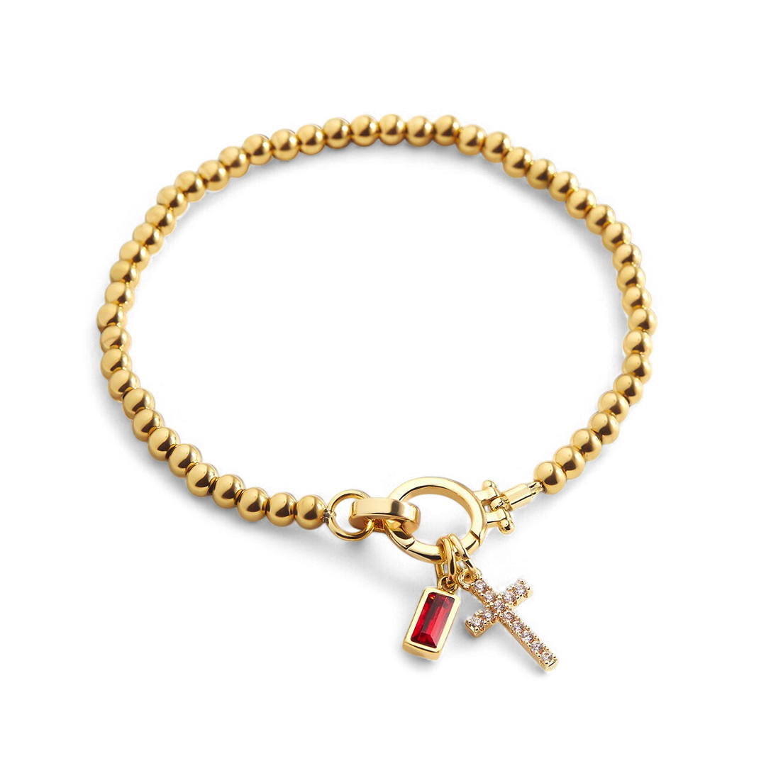 Eli – Decorative Bracelet with Cross Pendant