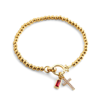 Eli – Decorative Bracelet with Cross Pendant