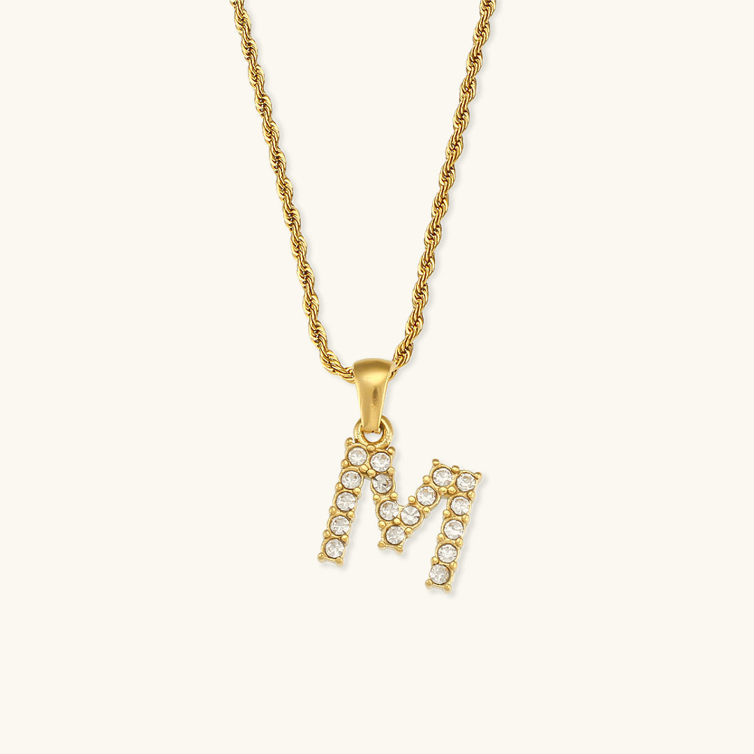 Maeve - Necklace with diamonds and letter initials