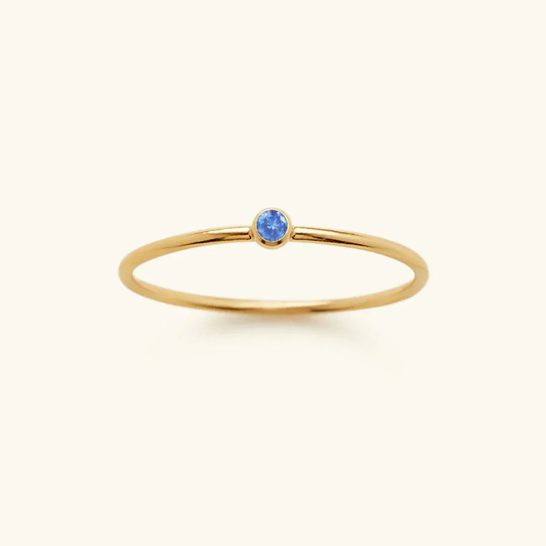 Women's Stacking Ring with Optional Birthstone