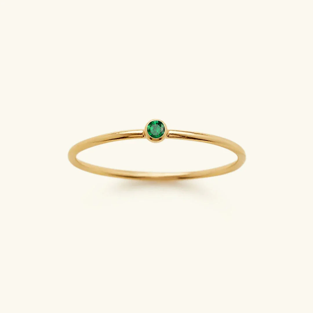 Women's Stacking Ring with Optional Birthstone