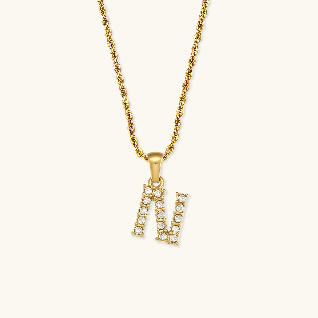 Maeve - Necklace with diamonds and letter initials