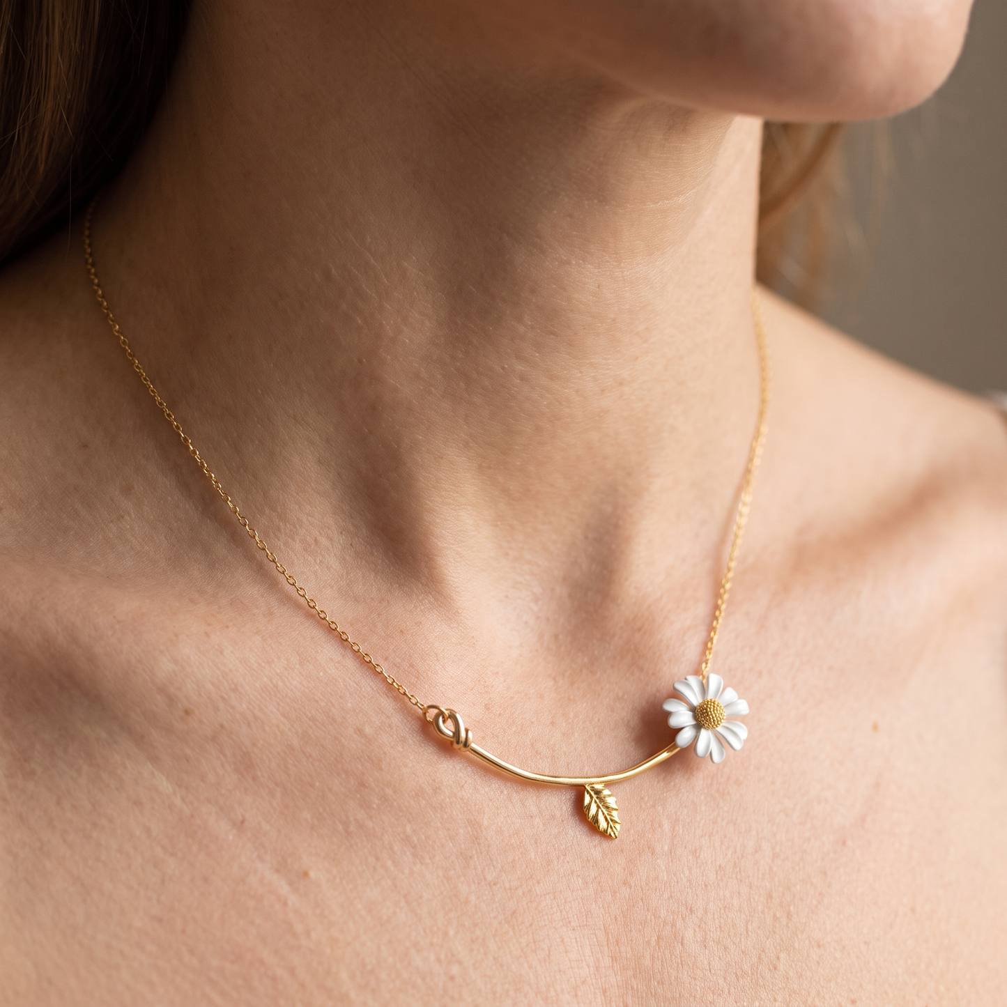Azadeh - Flower and leaf necklace