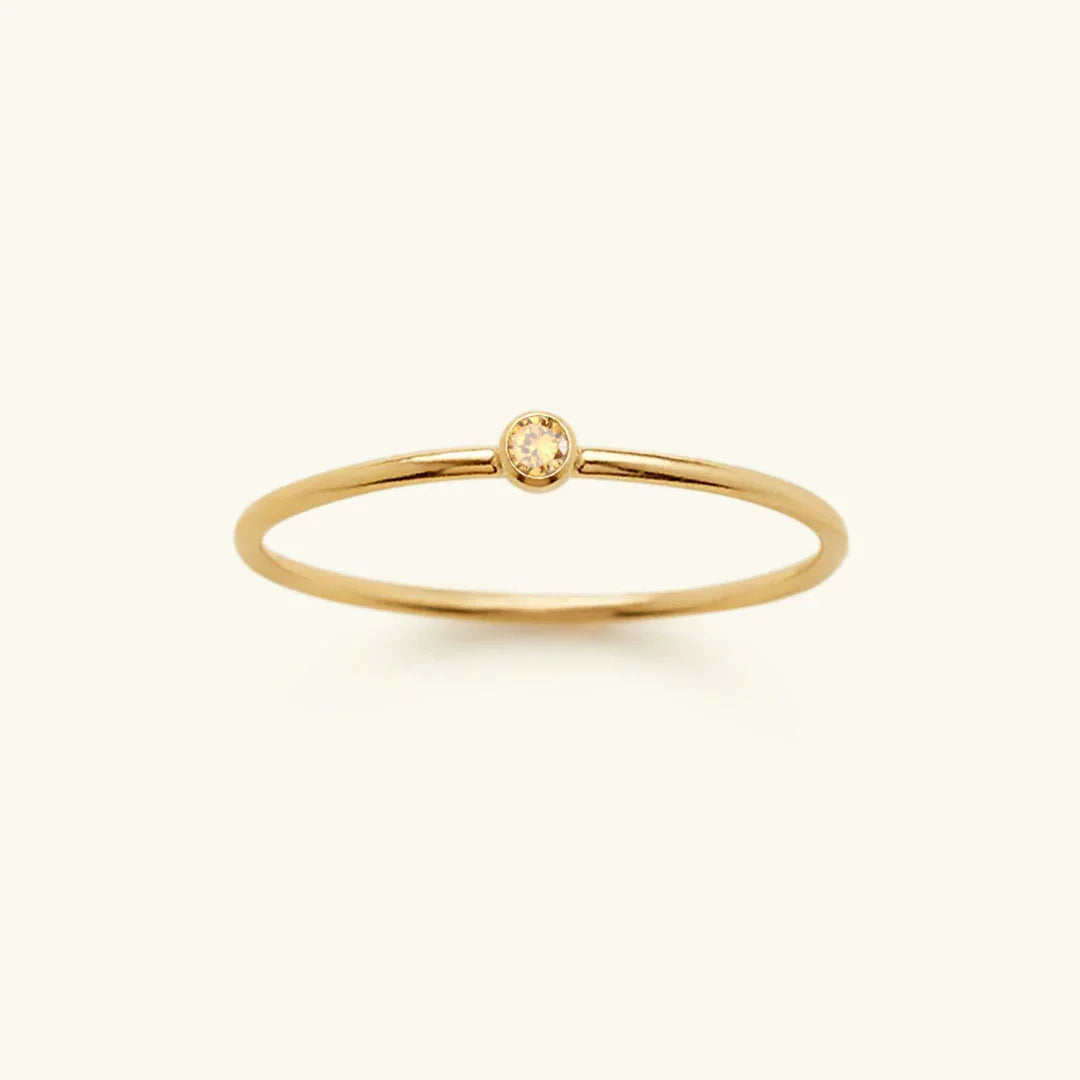 Women's Stacking Ring with Optional Birthstone