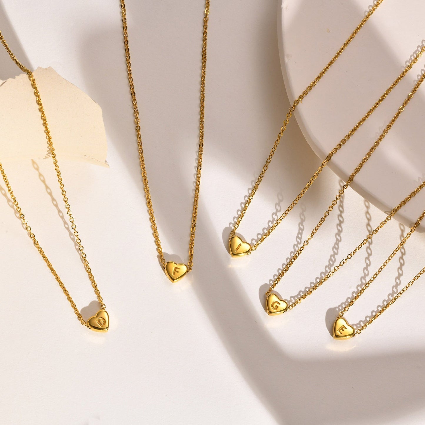 Heart - Initial Gold Necklace