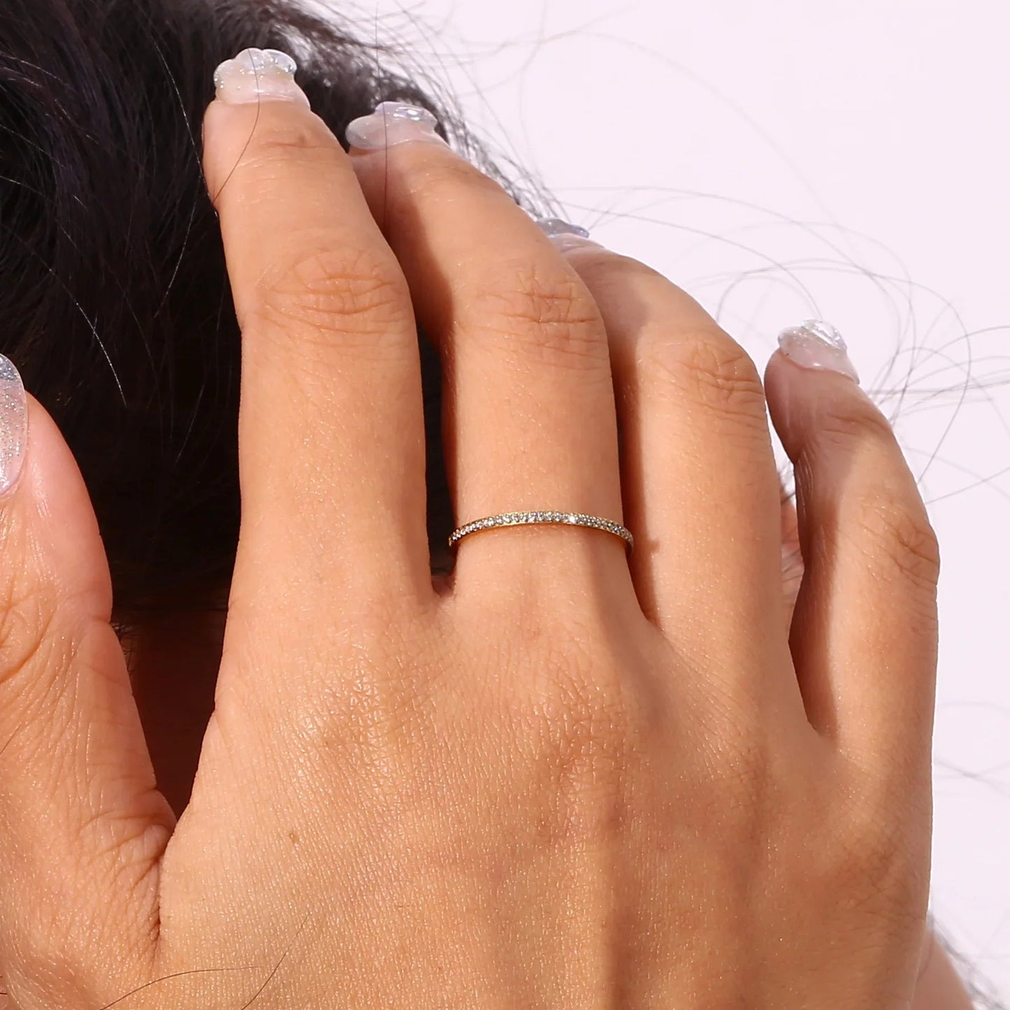 Zarra – Pavé Ring in Shining Gold